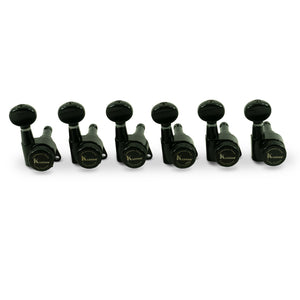 Kluson 6 In Line Locking Contemporary Diecast Series Tuners Black