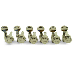 Kluson 6 In Line Locking Contemporary Diecast Series Tuning Machines Nickel