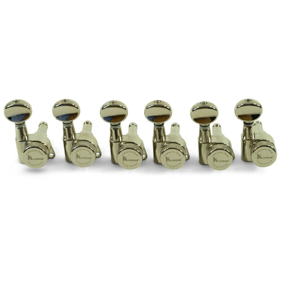 Kluson 6 In Line Locking Contemporary Diecast Series Tuning Machines Nickel