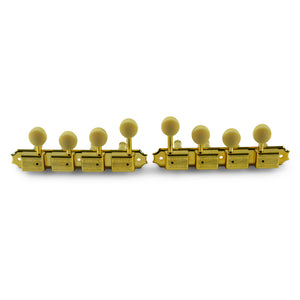 Kluson 4 On A Plate Supreme Series F Style Mandolin Tuning Machines Gold With Bone Buttons