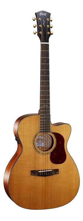 Cort Gold Series All Solid OM Cutaway, Torrefied Solid Spruce Top, Solid Mahogany Back & Sides