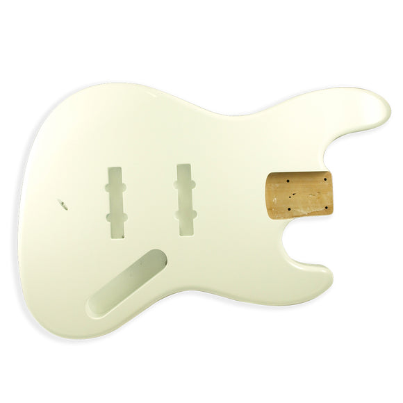 WD Premium Finished Replacement Body For Fender Jazz Bass Olympic White Alder