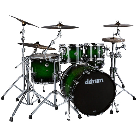 ddrum Dominion Birch 5pc Shell Pack w/ Ash Veneer Green Burst