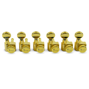 Kluson 6 In Line Locking Contemporary Diecast Series 2 Pin Tuners For Fender Guitars Gold