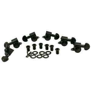 Grover 3 Per Side Or 6 In Line Mini Roto-Grip Locking Rotomatics Black Chrome