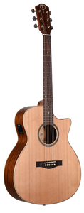 Teton STA105CENT Auditorium Acoustic-Electric  Guitar, Solid Cedar Top, Mahogany Laminate B&S