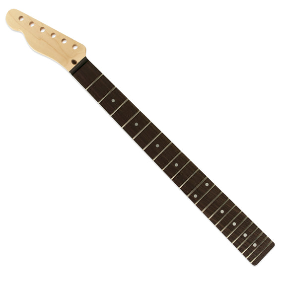 WD Licensed By Fender Replacement Left Hand 22 Fret Neck For Telecaster Modern C Ebony