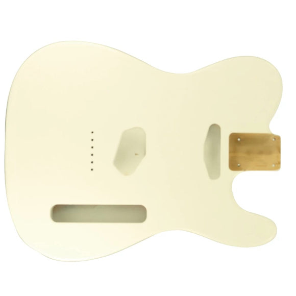 WD Premium Finished Replacement Body For Fender Telecaster Olympic White Alder