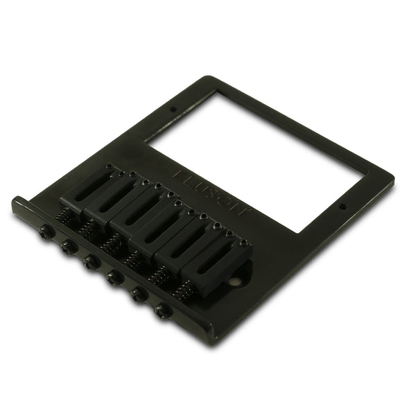 Kluson Contemporary Humbucker Bridge For Fender Telecaster w/ Brass Saddles Black