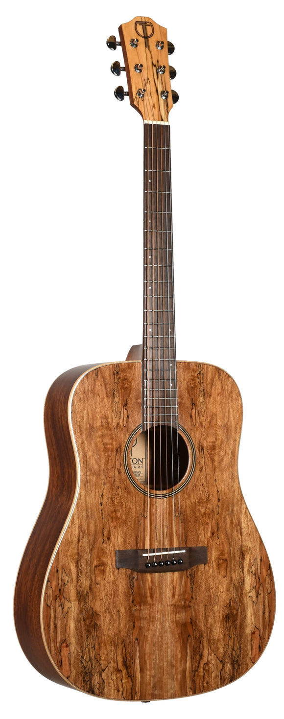Teton STS000SMG  Dreadnought, Solid Spruce Top w/ Spalted Maple Veneer, Mahogany Back/Sides, Glos