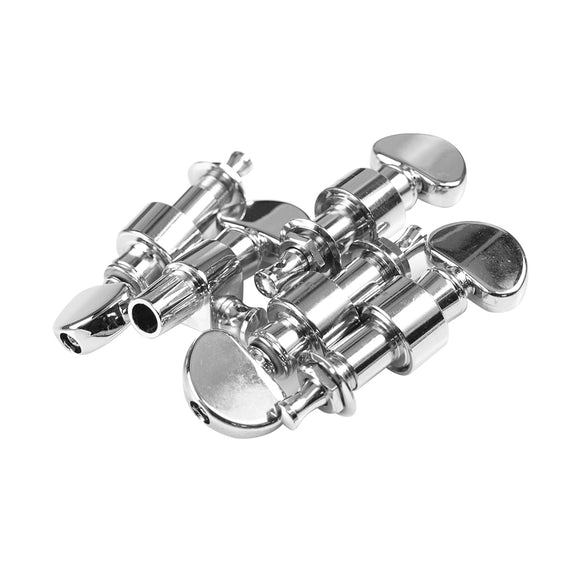 Grover Geared Banjo Pegs (Set of 5) Chrome Metal Buttons