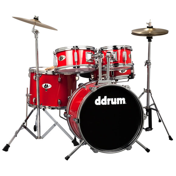 ddrum D1 Junior - Candy Red - Complete drum set w/ cymbals, New, Free Shipping