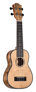Teton TS130SMG Soprano Ukulele, Solid spruce top, spalted maple back and sides