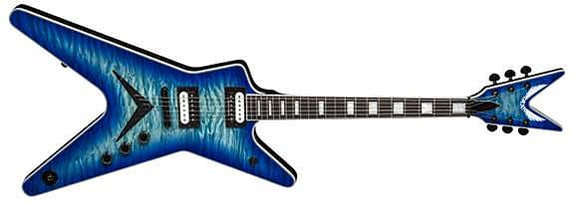 NEW Dean ML Select Quilt Maple Ocean Burst Blue Electric Guitar, Free Shipping