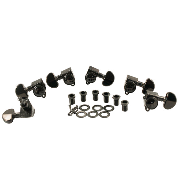 Grover 3 Per Side Roto-Grip Locking Rotomatics Black Chrome