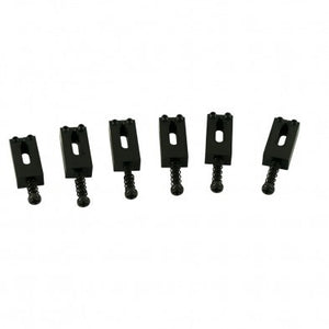 Kluson Contemporary Steel Saddle Set For Fender Telecaster Black