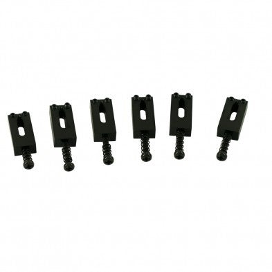 Kluson Contemporary Steel Saddle Set For Fender Telecaster Black
