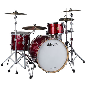 ddrum Dios 324 Maple 3 Piece Shell Pack, 9x13" Tom, 14x16" Floor Tom, 20x24" Bass Drum, Red Cherry