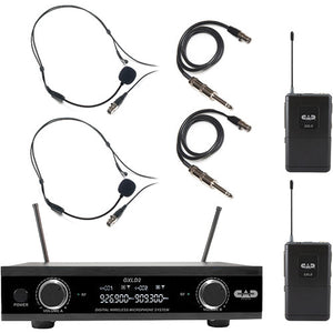 CAD GXLD2BB Digital Dual-Channel Wireless Microphone System w/ Two Bodypack Transmitters (AH: 902.