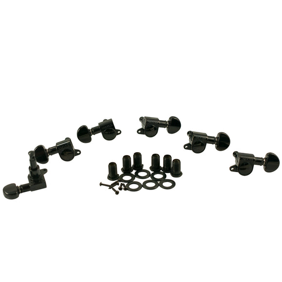 Grover 3 Per Side Mini Rotomatics Black Chrome