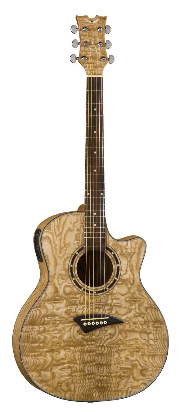 Dean Exotica Quilt Ash Acoustic-Electric Gloss Natural, New, Free Shipping