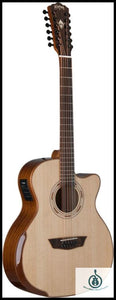 Washburn Comfort Series WCG15SCE12 Grand Auditorium Cutaway Acoustic Electric w/ Solid Sitka Spruce