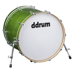 ddrum Dios Series Bass Drum 20x24 Emerald Green Sparkle
