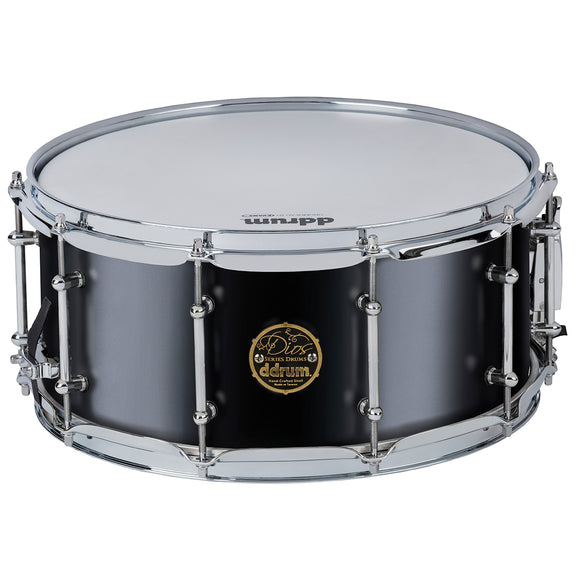 ddrum Dios Series Maple 6.5x14 Satin Black Snare Drum