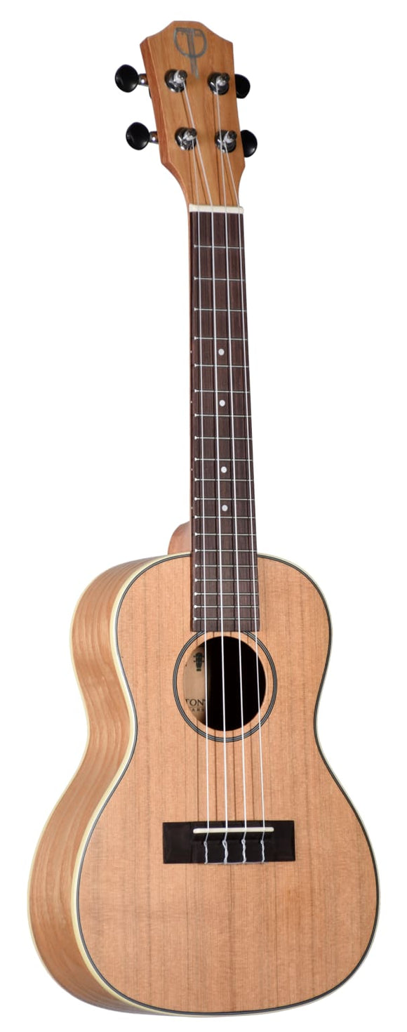 Teton TC140W Concert Ukulele, Solid cedar top, willow wood back and sides