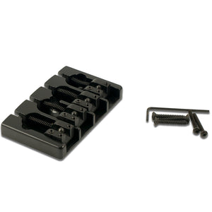 Hipshot Aluminum 4 String Bass Bridge For Fender Mount 1 Black