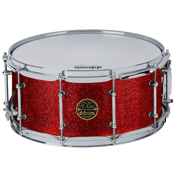 ddrum Dios Series Maple 6.5x14 Red Cherry Sparkle Snare Drum