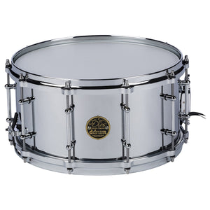 ddrum Dios Maple 7x14" Case Steel Snare Drum, Mirror Chrome