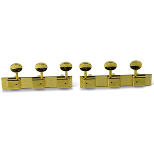 Kluson 3 On A Plate Deluxe Series Tuners For Lap Steel Guitar Gold
