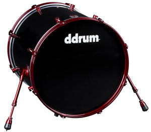 ddrum Reflex 20x22 Bass Drum, Black/Red