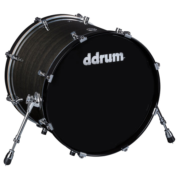 ddrum Reflex Series Bass drum 16x22 Trans black lacquer