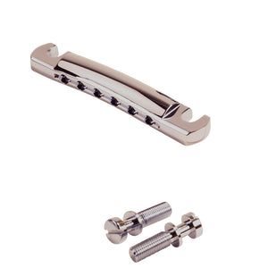 Kluson USA Brass Stop Tailpiece w/ Steel Studs Nickel