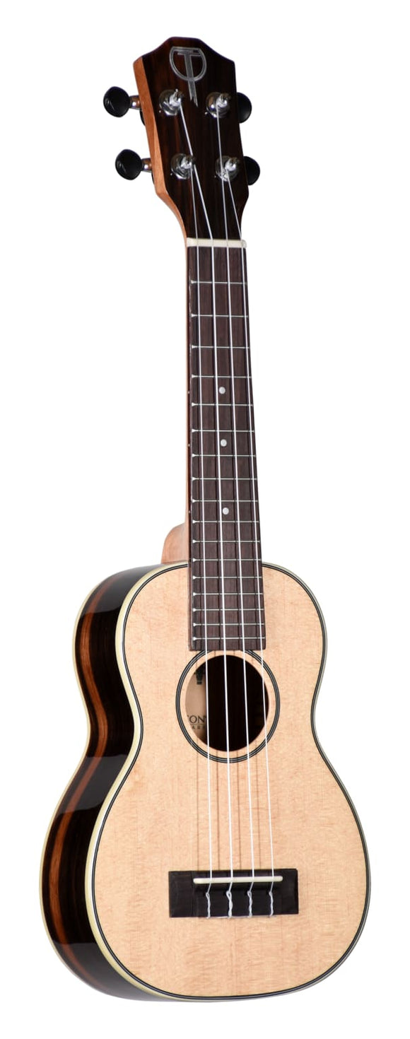 Teton TS180G Soprano Ukulele, solid spruce top, ebony wood back & sides