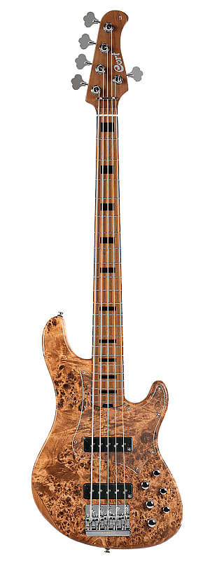 Cort GB55JJNAT 5-String Bass, Swamp Ash, GB Series, Maple Neck