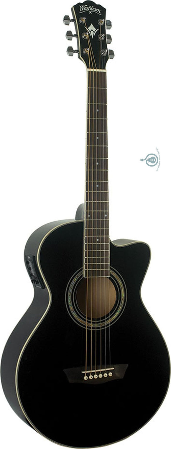 Washburn EA10B Petite Jumbo Cutaway Acoustic Electric w/ Basswood Top, Back & Sides;