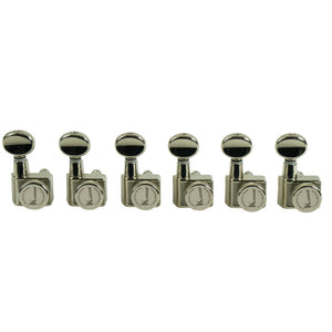 Kluson 6 In Line Locking Contemporary Diecast Series 2 Pin Tuning Machines For Fender Guitars Nickel