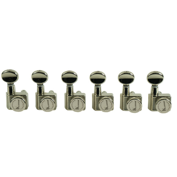 Kluson 6 In Line Locking Contemporary Diecast Series 2 Pin Tuning Machines For Fender Guitars Nickel